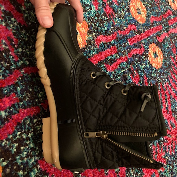 Nautica Dorsay Black Womens Duck Boots 
